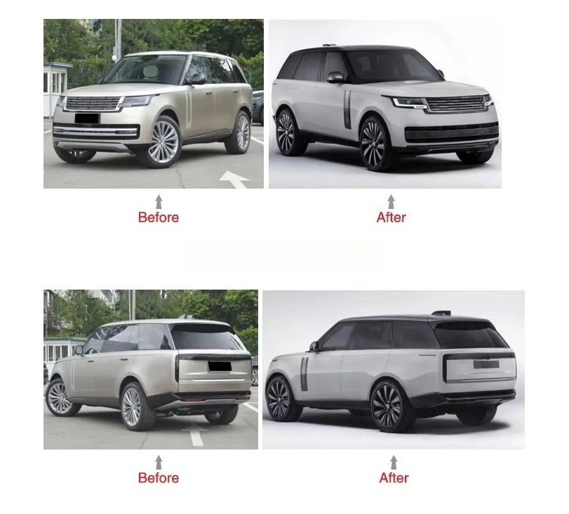 For RR vogue 2023- Front and Rear Strip Gloss Black Gloss Silver  Golden Kit  Body Kit